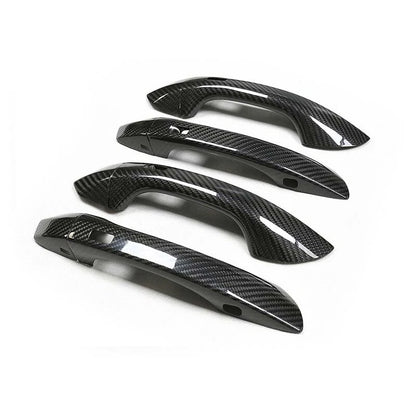Real Carbon Fiber Exterior Door Handle Cover Trim fit For Audi A6 C8 S6 Q8 RSQ8