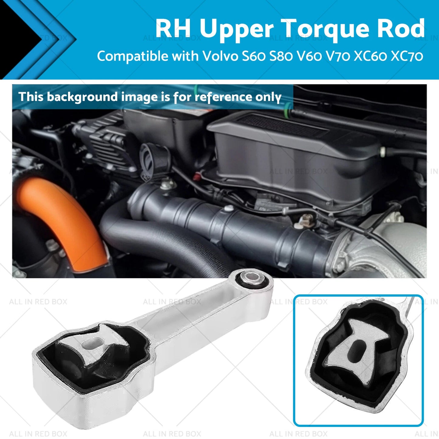 RH Upper Torque Rod Engine Mount for Volvo S60 S80 V60 V70 XC60 XC70 (2001-2018)