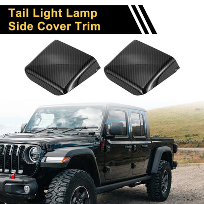 Carbon Fiber Tail Light Cover Trim for Jeep Wrangler JL JLU (2018-2023)