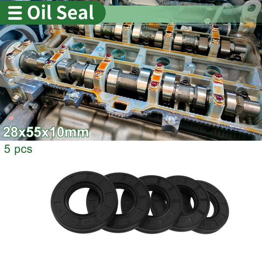 Oil Seal Rotary Shaft Seal NBR Rubber 28x55x10mm Black