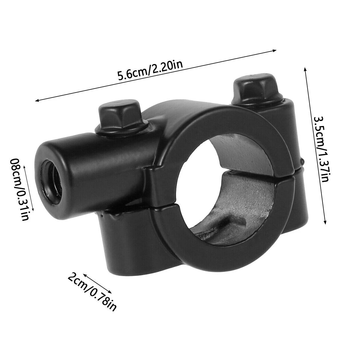 7/8" Handle Bar Mirror Mount Clamp for Universal Motorcycle - Black