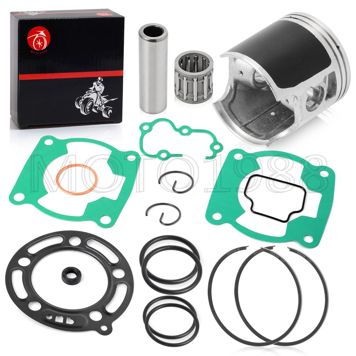 0.5mm 53mm Piston Ring & Cylinder Head Gasket Kit for KX100 (1995–2013)