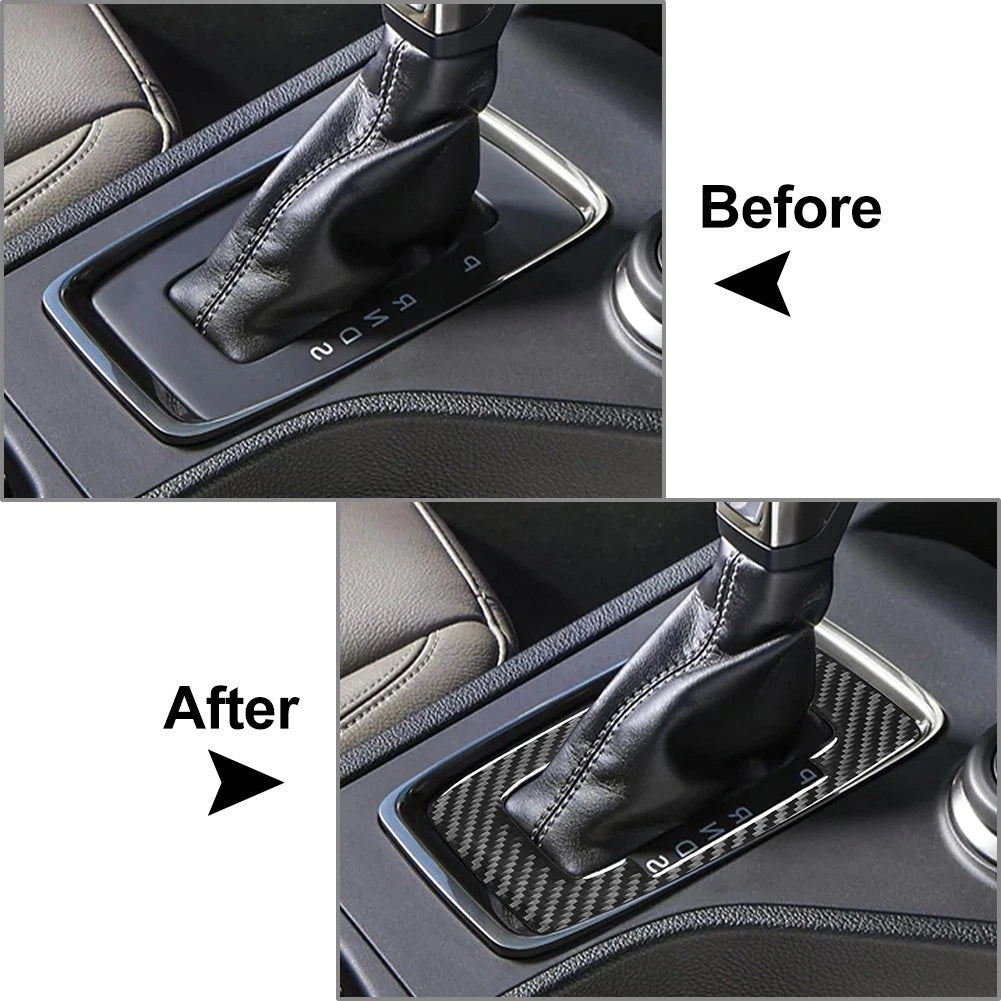 Carbon Fiber Black Gear Shift Panel Cover Trim for Ford Ranger (2015-2022)