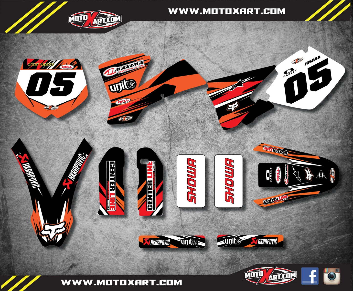 DIGGER STYLE Full Sticker Kit for KTM SX (2001-2002)
