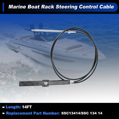 Cable 14 Ft Marine Boat Rack Steering Control Cable for SSC 134