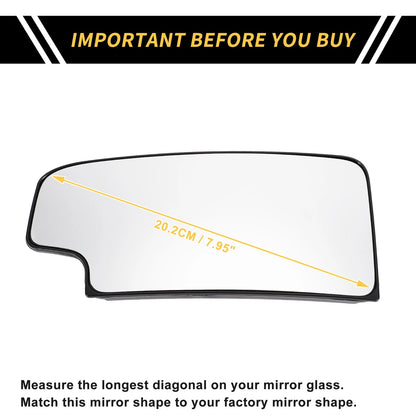 Heated Right Side Mirror Glass Replacement for Chevrolet Silverado 2500/3500 HD