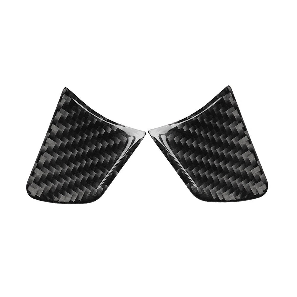 Carbon Fiber Black Steering Wheel Panel Cover Trim for Audi A6 A7 (2012-2018)
