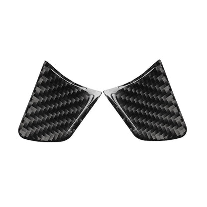 Carbon Fiber Black Steering Wheel Panel Cover Trim for Audi A6 A7 (2012-2018)