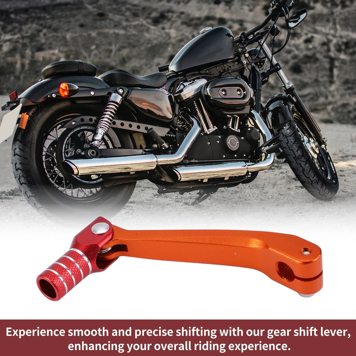 Motorcycle Gear Shifter Lever for Honda CRF150F (2003-2017) - Orange Red Silver