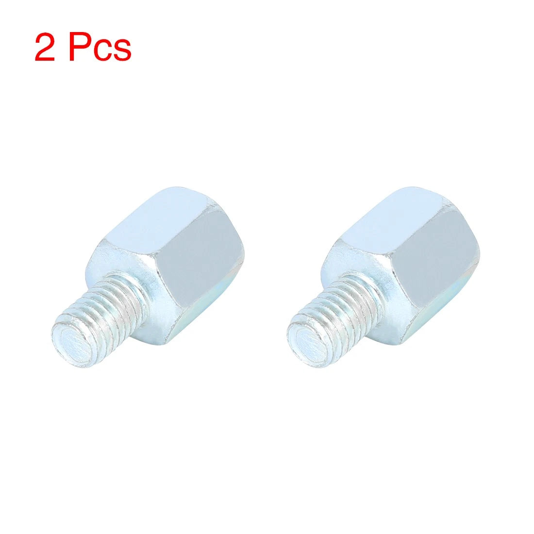 2 x 10mm to 8mm Reverse Rearview Mirror Adapter Bolt Screw for Motorcycle