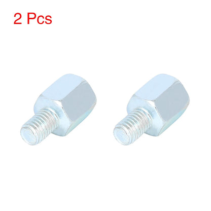 2 x 10mm to 8mm Reverse Rearview Mirror Adapter Bolt Screw for Motorcycle
