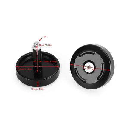 2 x Frame Plug Cover Caps Black for Tiger 800, XCX, XCA, XRX (2011-2018)