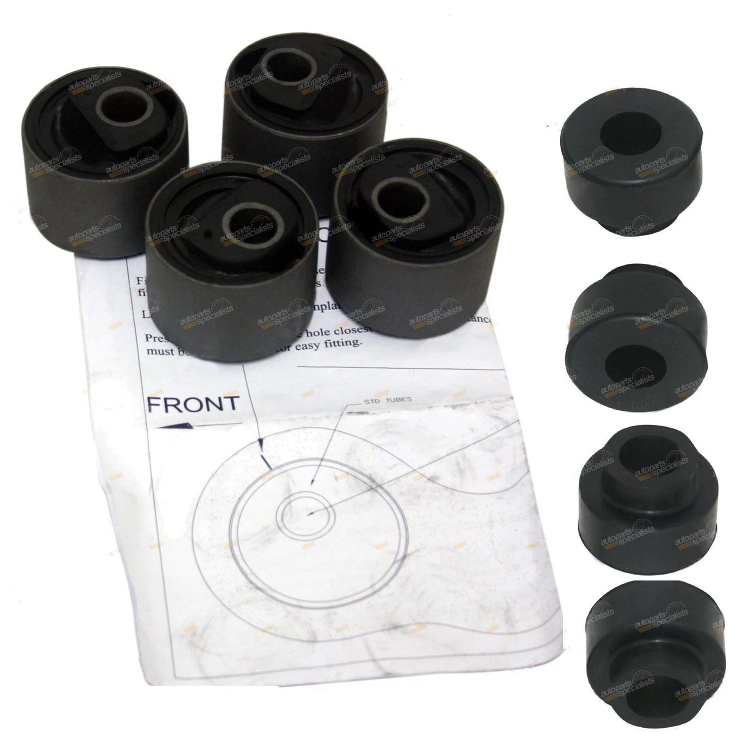 Rubber Front Radius Arm Castor Correction Bush Kit for Ford Maverick (1988-1994)