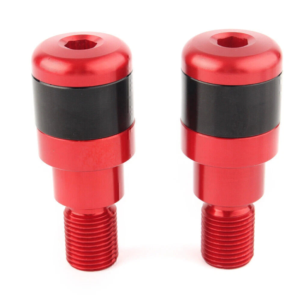 Red Handle Bar End 7/8" Handgrip Plugs for Yamaha MT-07 MT-09 MT-10 (2014-2023)