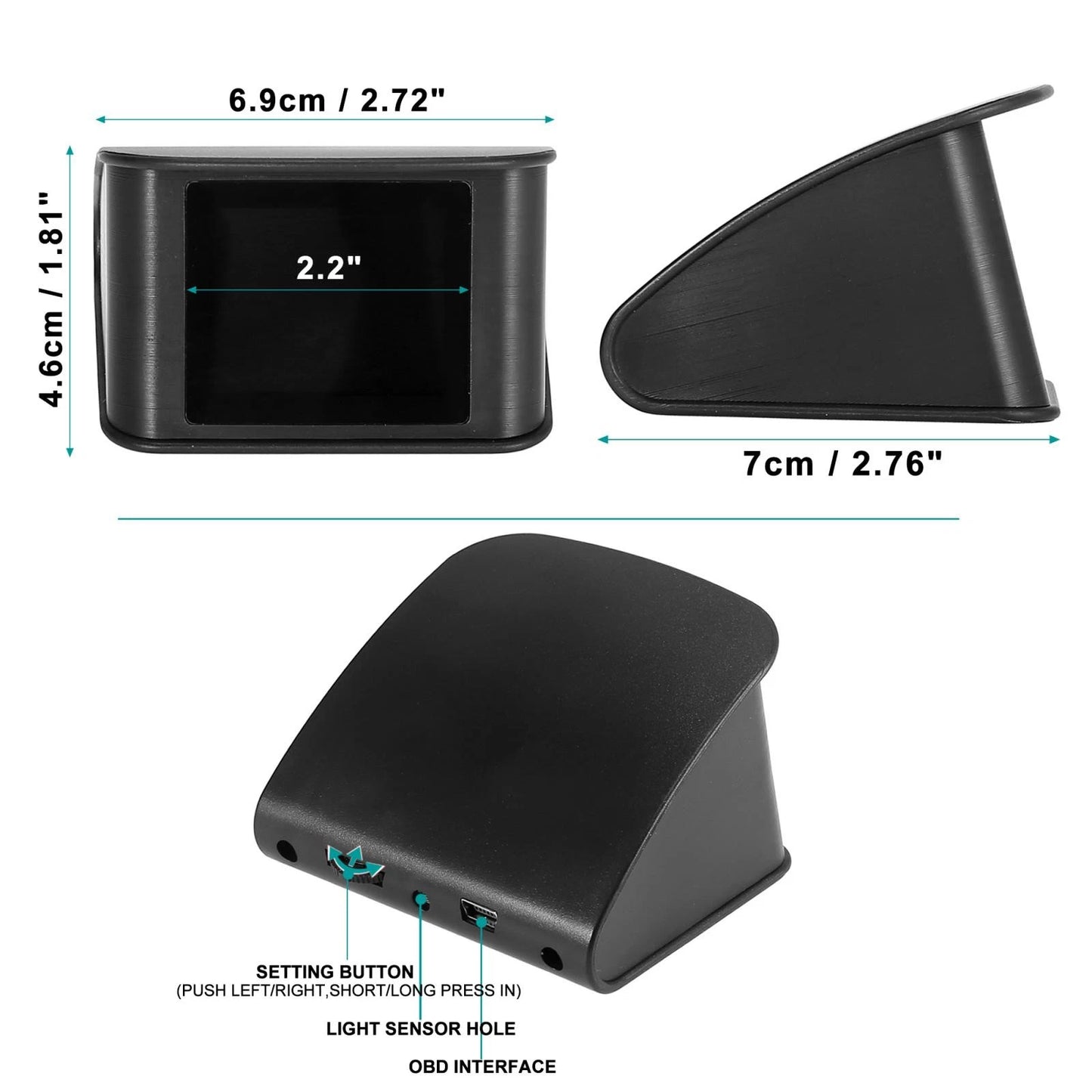 HUD Head Up Display Mini Digital Speedometer for Car (No specific years)