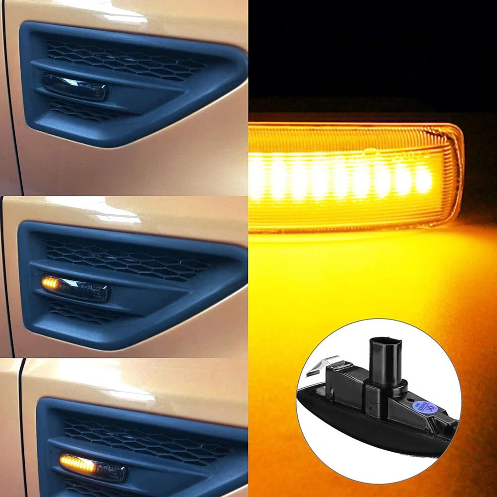 Smoke Lens LED Side Marker Lights for Land Rover LR2 LR3 LR4 (2008-2016)