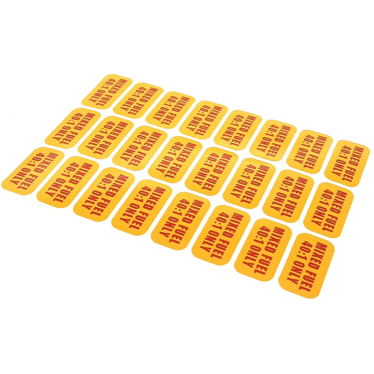 Mixed Fuel Only Stickers / Vinyl Decals 40:1 Gas Oil Mixture Can Labels