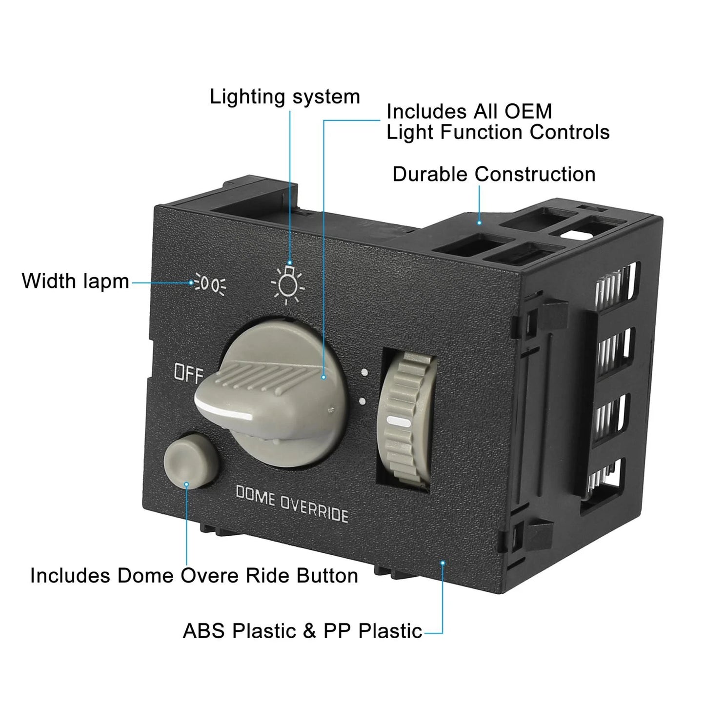 Headlamp Switch Dash Panel for Chevy Silverado (1995-1999)