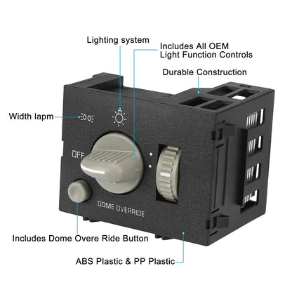 Headlamp Switch Dash Panel for Chevy Silverado (1995-1999)