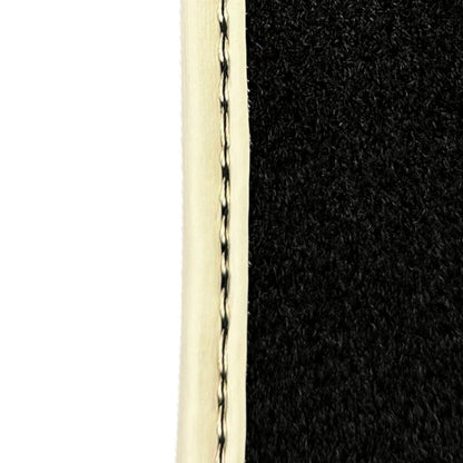 Black Floor Mats for Ferrari Portofino with Leather & Beige Trim