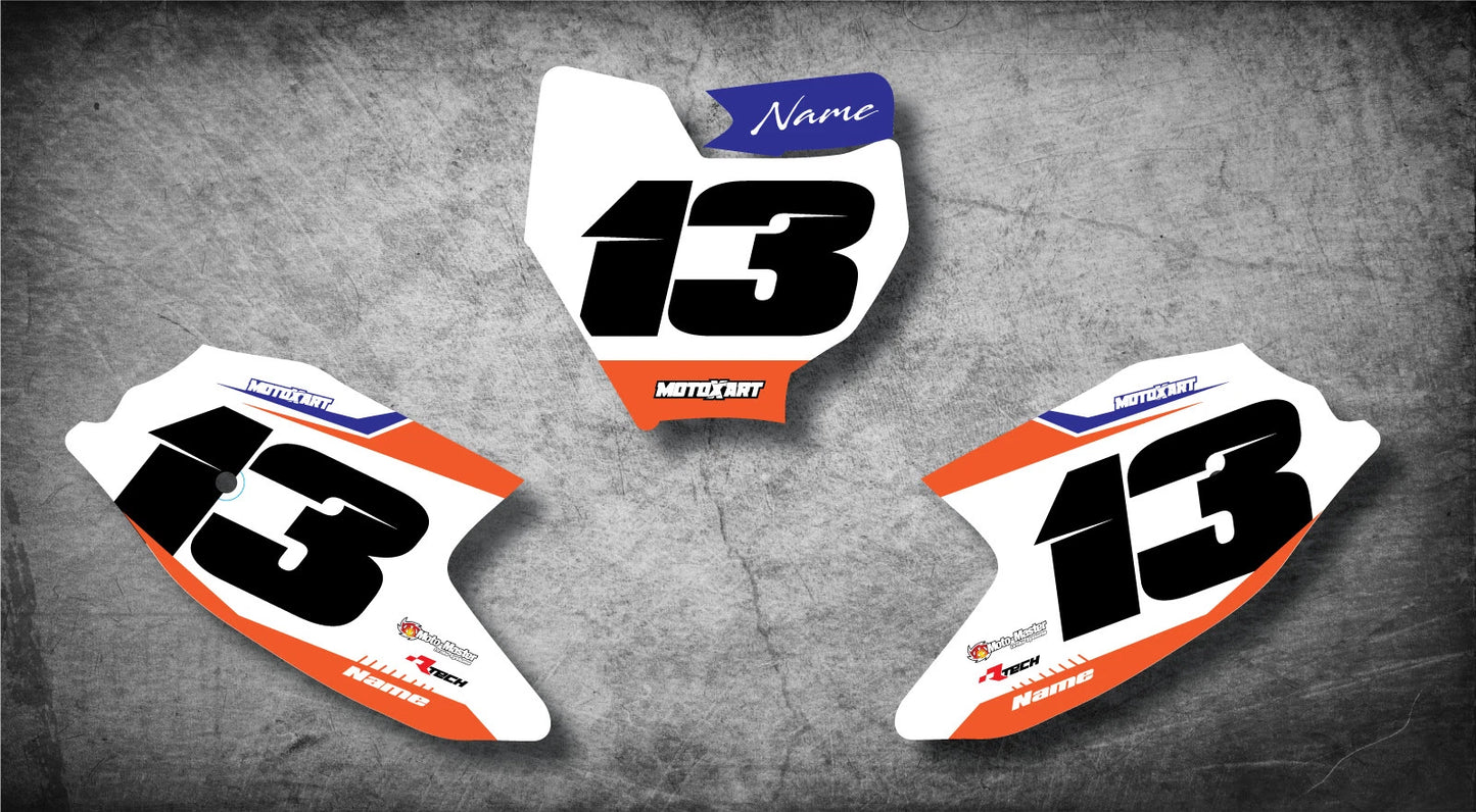 Custom Number Graphics Full Kit for KTM 65 (2016-2023) STATE STYLE Decals