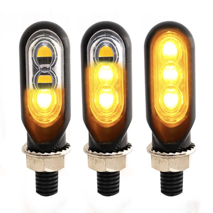 Mini LED Motorcycle Turn Signal Amber Light Blinker Indicator Lamp 4 x  (2015-2023)