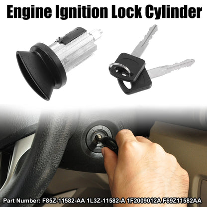 Engine Ignition Starter Switch Lock Cylinder w/ 2 Keys for Ford (F85Z-11582-AA)