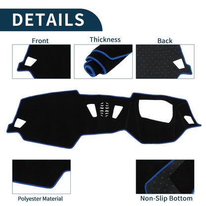 Dashboard Cover Mat for BMW 4 Series 2021 Sun Protector Black Blue