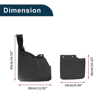 Mud Flaps Splash Guards 1 Set for Toyota Land Cruiser FJ70/LC79 (1984-2023)