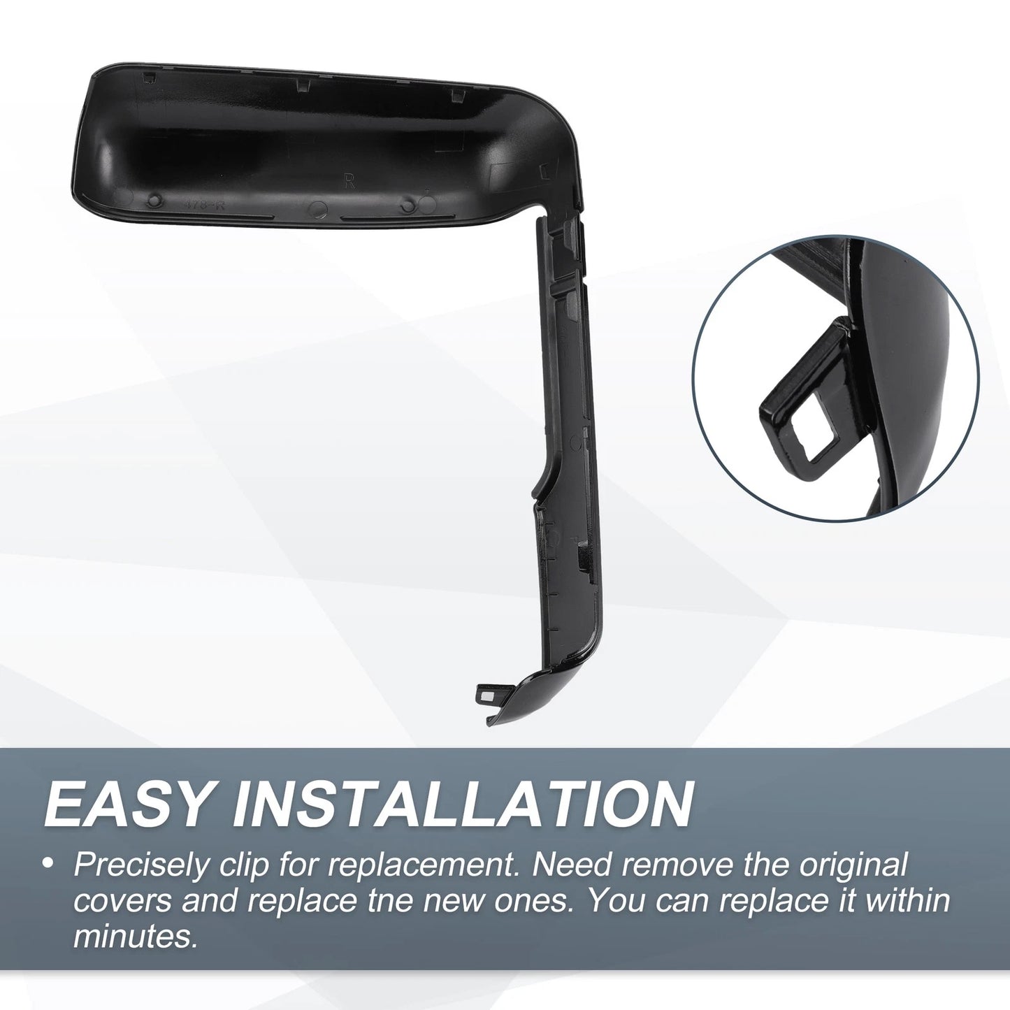 Rearview Mirror Cover Cap Gloss Black for Chevrolet Silverado GMC
