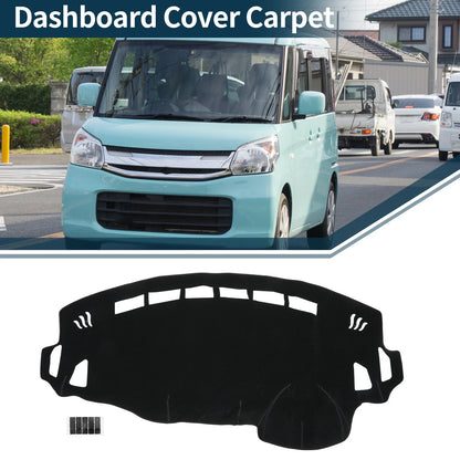 Dashboard Cover Mat for Suzuki Spacia MK32S (2013-2017) Black 1 Set