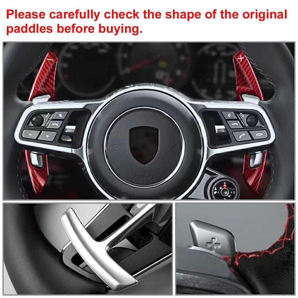 2 x Steering Wheel Shift Paddle Extensions for Porsche Macan Cayenne 718