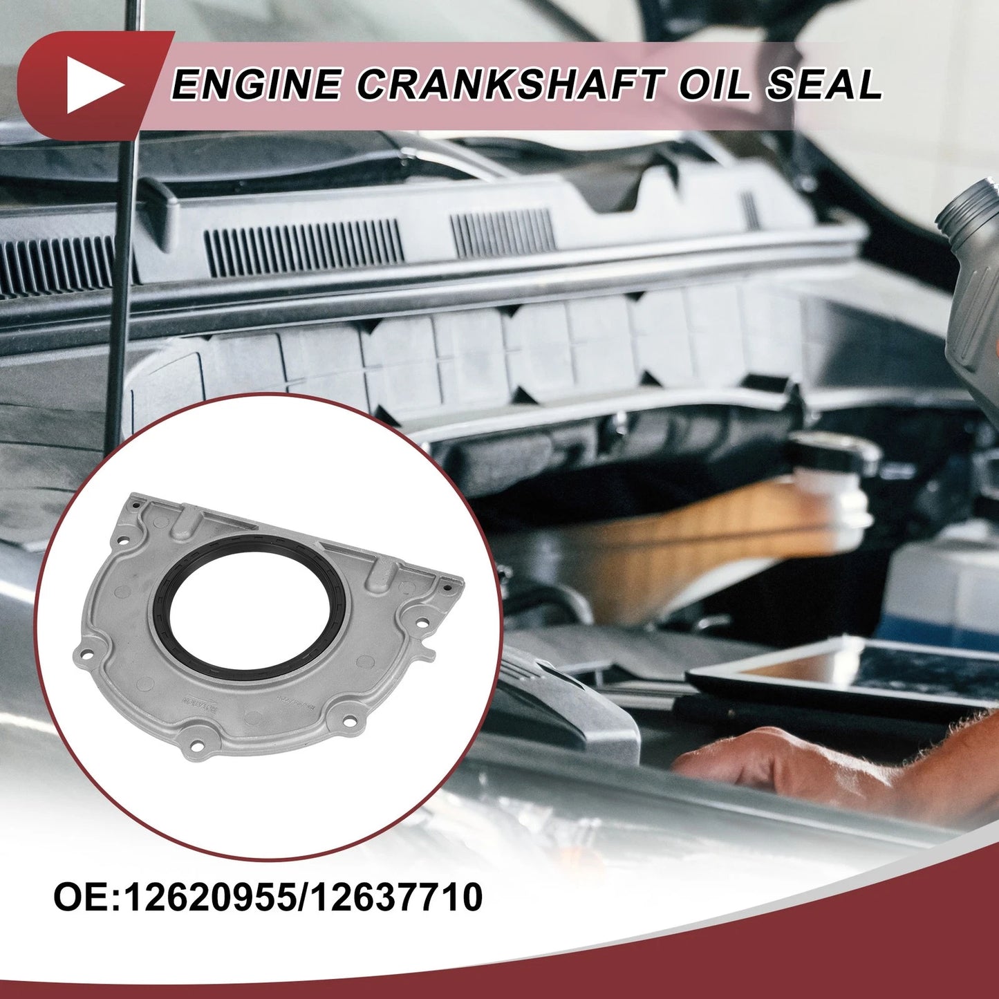 1Pc Crankshaft Oil Seal with Flange for CADILLAC Buick Chevy
