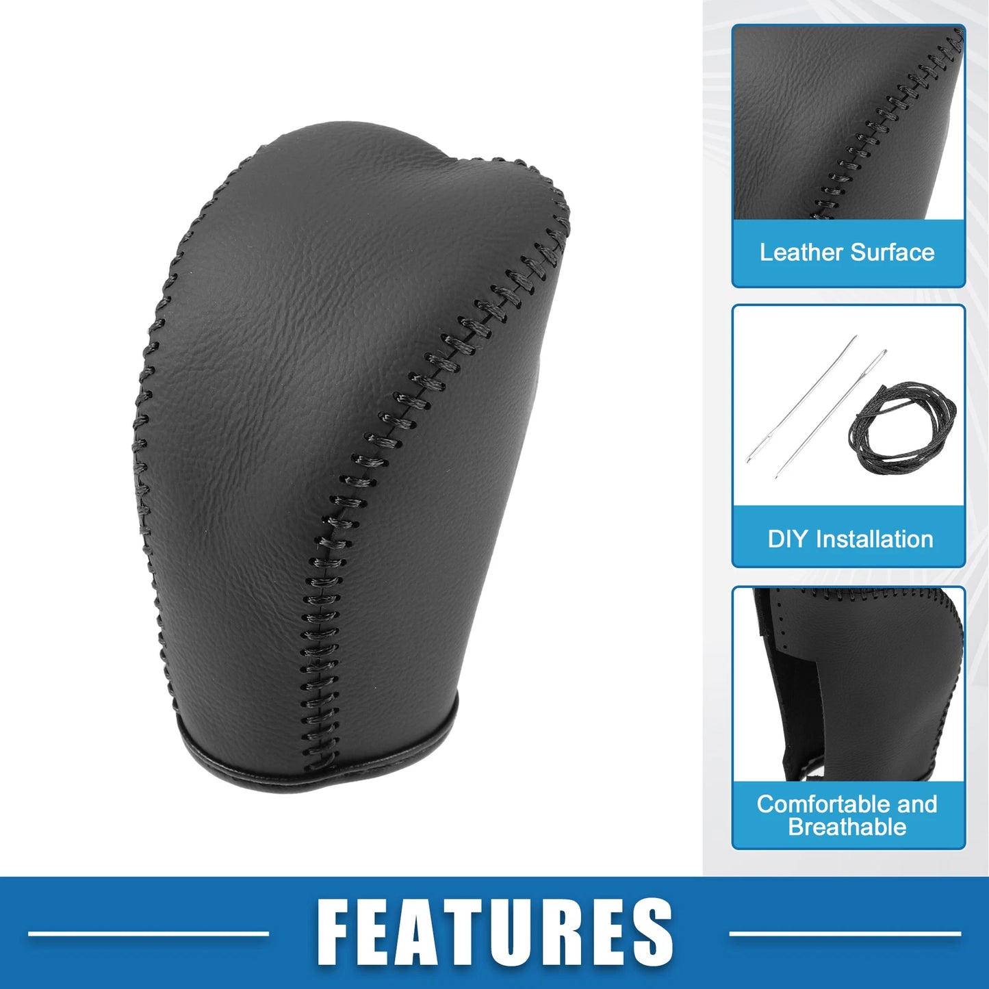 Auto Gear Shifting Knob Cover for Hyundai Santa Fe (2013-2017) Black Trim
