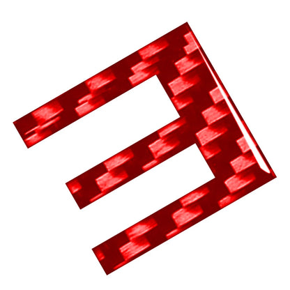 Red Carbon Letter E Decal Stickers for Car Badge Emblem