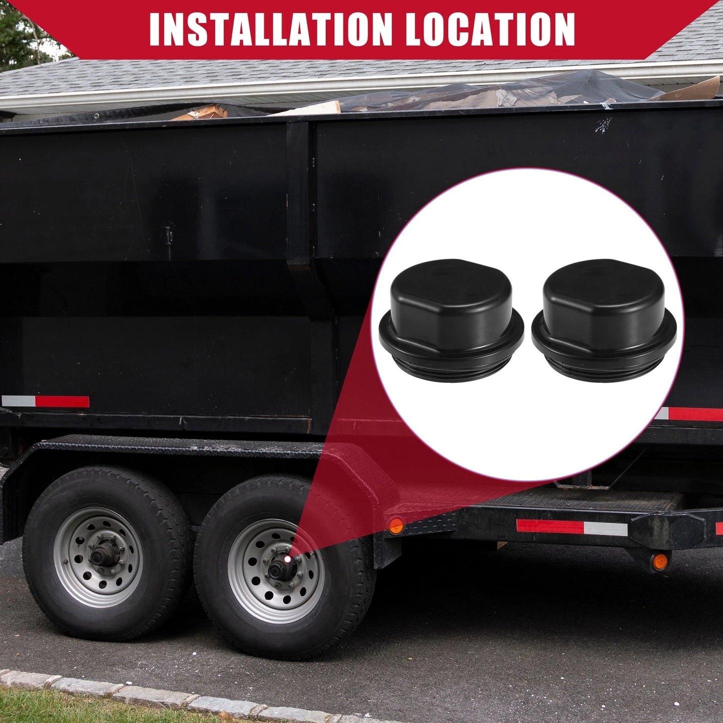 2 x Car Hub Dust Cover for Dexter Vortex Marine Durable Plastic Black