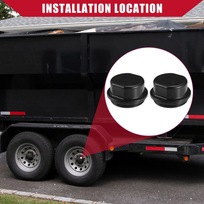 2 x Car Hub Dust Cover for Dexter Vortex Marine Durable Plastic Black