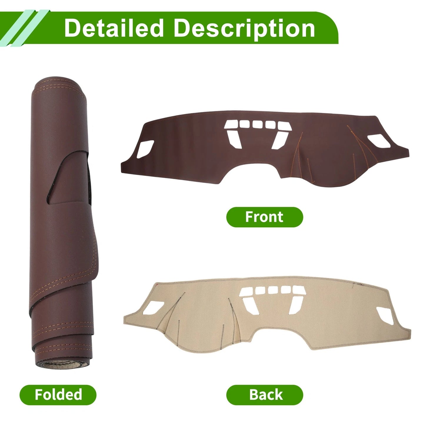 Dashboard Cover Mat for BMW X1 2016-2019 - Brown Dash Carpet