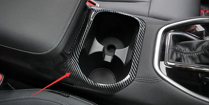 Carbon Fiber Front Water Cup Frame Cover Trim for 2021-2022 Subaru Outback
