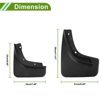 Mud Flaps Splash Guards 1 Set for Jeep Compass 1.4T (2017-2020)