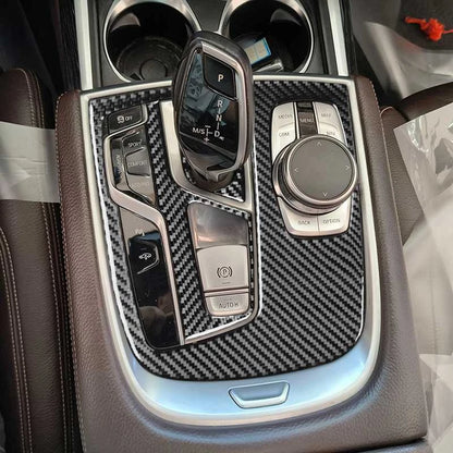 Soft Carbon Fiber Gear Shift Panel Trim for BMW 7 Series G11 2016-2022