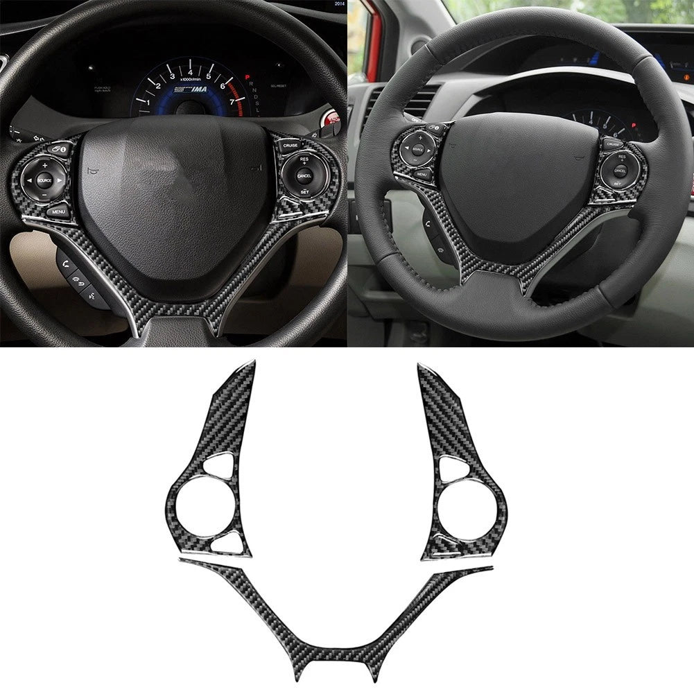 2 x Carbon Fiber Steering Wheel Set for Civic