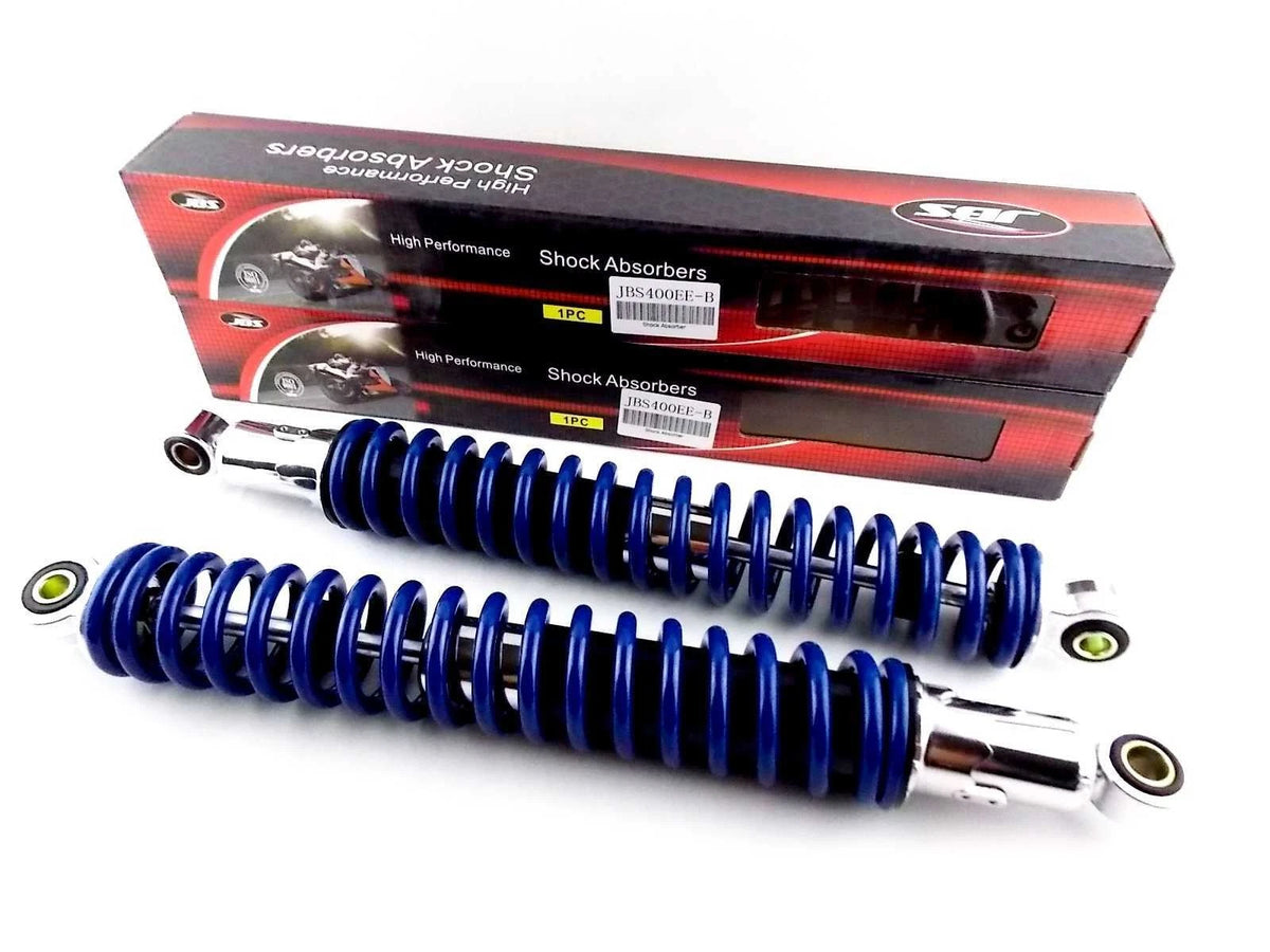 400mm Blue/Chrome Rear Shock Absorbers for Kawasaki KX125