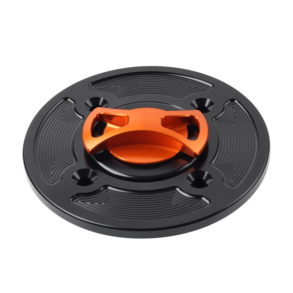 4-Hole Gas Fuel Tank Cap Cover CNC Orange for DUCATI Panigale V4/S/R (2018-2021)