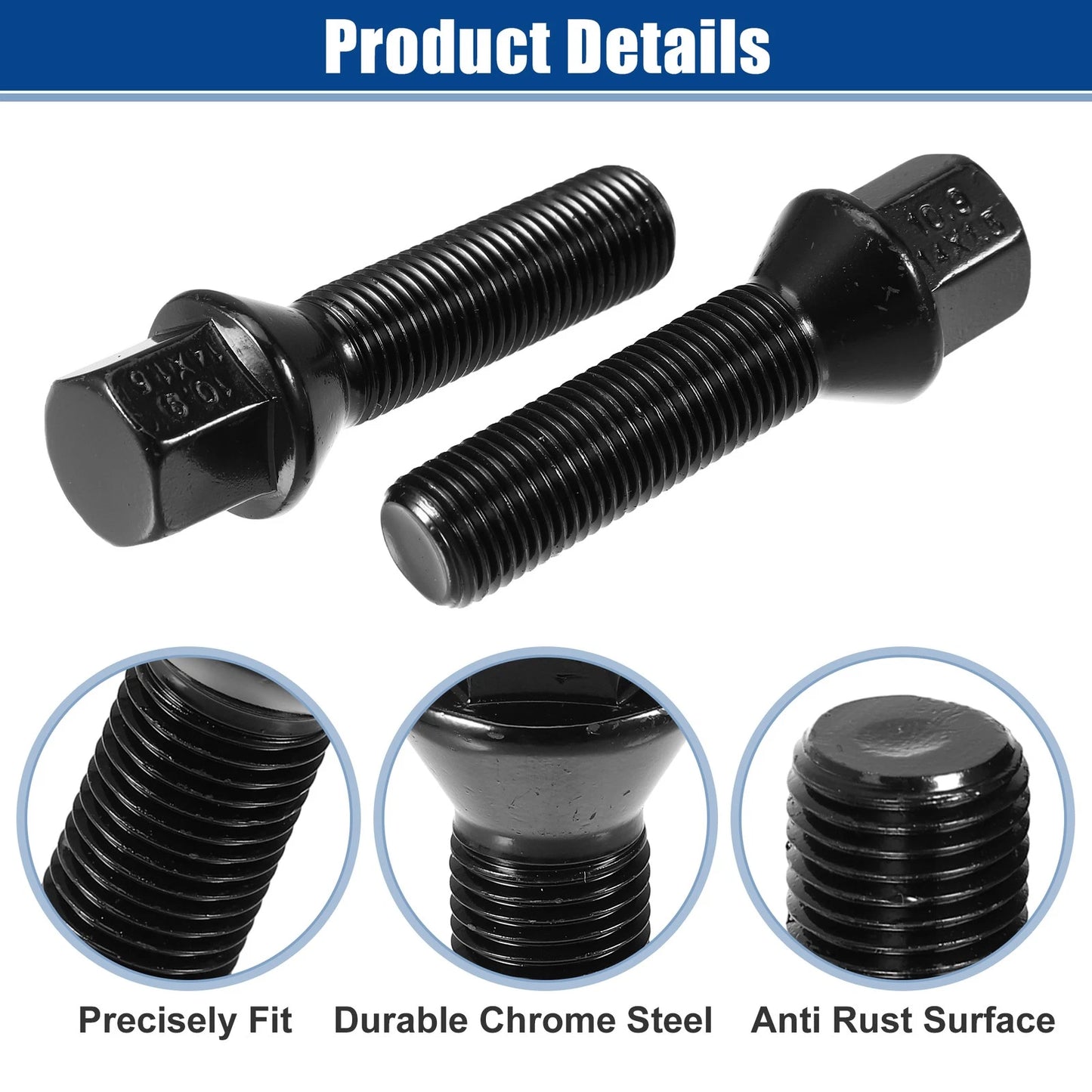 20 x Extended Wheel Lug Bolts M14x1.5 45mm Conical Seat for BMW X3 E83
