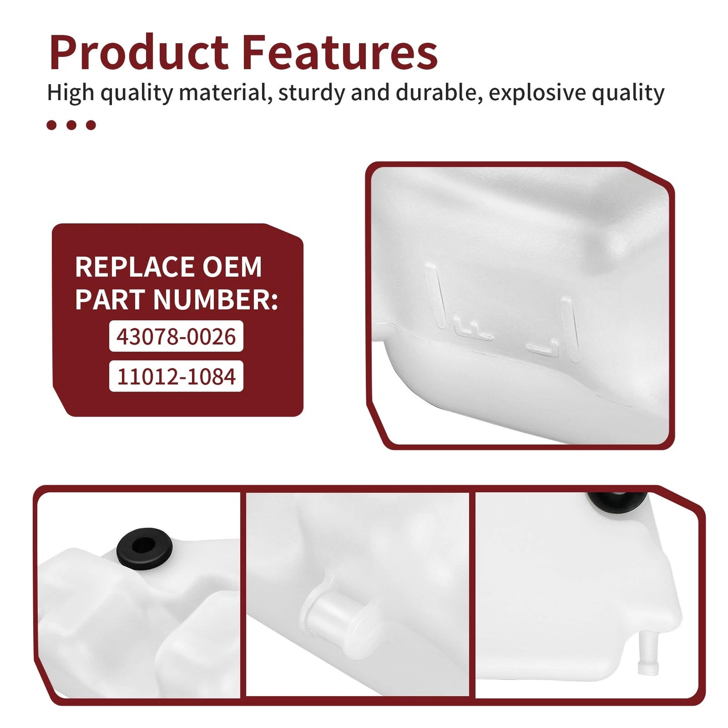 Coolant Reservoir Tank With Cap for Kawasaki Ninja ZX-10R ZX1000 (2006–2007)