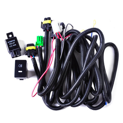 H11 Fog Light Lamp Wiring Harness Sockets + Switch for Ford Focus, Nissan