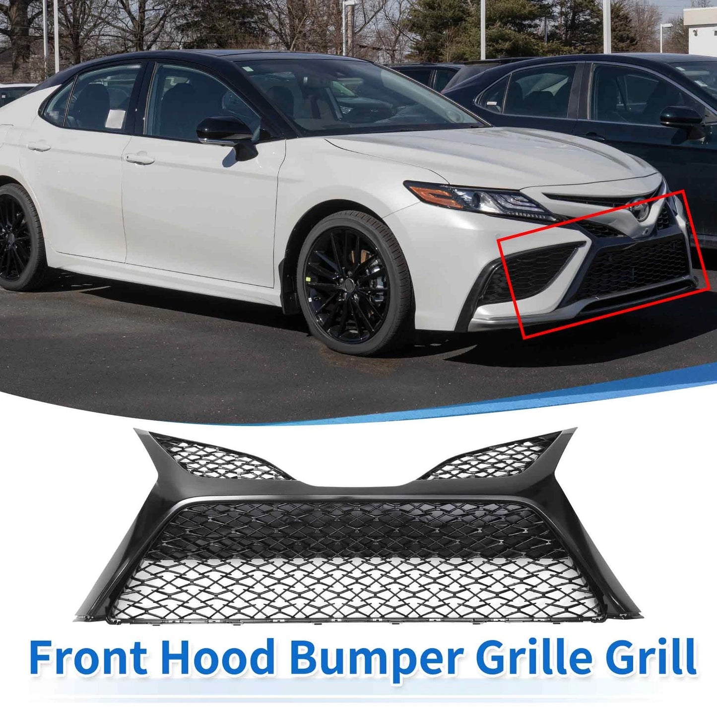 Front Hood Bumper Grille Grill for Toyota Camry SE (2021–2022)