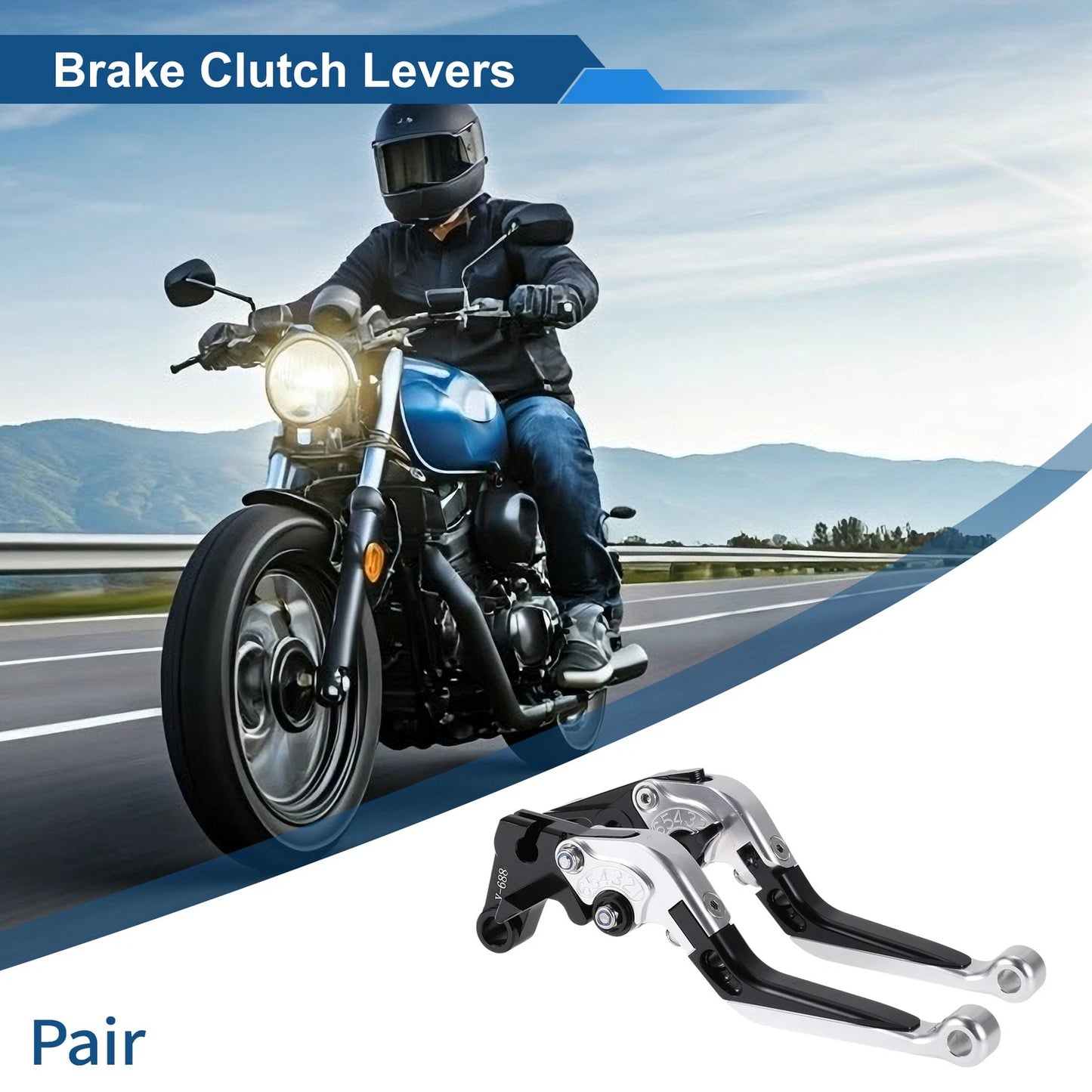 1 Pair Adjustable Short/Long Brake Clutch Levers for Yamaha YZF R1 (1999–2001)