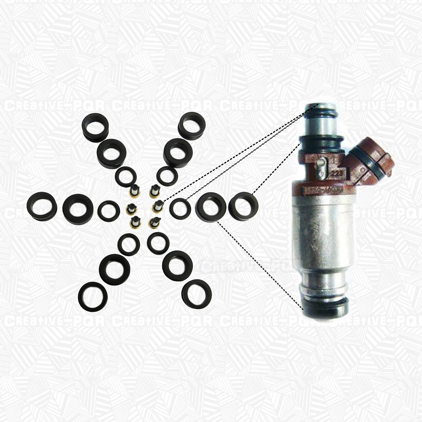 Injector Service Kit for Toyota Landcruiser 1FZFE FJZ80 (1990-1997)